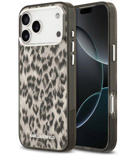 Rudas dėklas Apple iPhone 17 Pro Max telefonui "Karl Lagerfeld IML Leopard MagSafe Case"