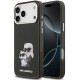 Juodas dėklas Apple iPhone 17 Pro telefonui "Karl Lagerfeld IML Aquarelle Karl and Choupette Case"