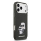 Juodas dėklas Apple iPhone 17 Pro telefonui "Karl Lagerfeld IML Aquarelle Karl and Choupette Case"