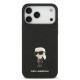 Juodas dėklas Apple iPhone 17 Pro Max telefonui "Karl Lagerfeld Fixed Glitter Metal Ikonik Case"