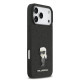 Juodas dėklas Apple iPhone 17 Pro Max telefonui "Karl Lagerfeld Fixed Glitter Metal Ikonik Case"