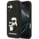Juodas dėklas Apple iPhone 17 telefonui "Karl Lagerfeld 3D Rubber Karl and Choupette Case"