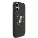 Juodas dėklas Apple iPhone 17 telefonui "Karl Lagerfeld Liquid Silicone Karl and Choupette MagSafe Case"