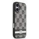 Juodas dėklas Apple iPhone 17 telefonui "DKNY PU Leather Checkered Pattern and Stripe Case"