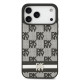 Juodas dėklas Apple iPhone 17 Pro Max telefonui "DKNY PU Leather Checkered Pattern and Stripe Case"