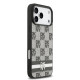 Juodas dėklas Apple iPhone 17 Pro Max telefonui "DKNY PU Leather Checkered Pattern and Stripe Case"