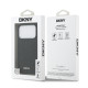 Juodas dėklas Apple iPhone 17 Pro telefonui "DKNY PU Leather Grid Pattern Magsafe Case"