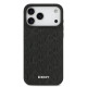 Juodas dėklas Apple iPhone 17 Pro Max telefonui "DKNY PU Leather Grid Pattern Magsafe Case"