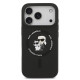 Juodas dėklas Apple iPhone 17 Pro telefonui "Karl Lagerfeld Liquid Silicone Karl and Choupette MagSafe Case"
