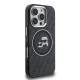 Juodas dėklas Apple iPhone 16 Pro telefonui "Karl Lagerfeld IML K&CH Heads Repeated Logo MagSafe Case"
