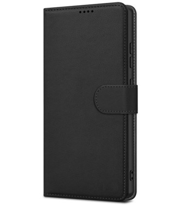 Juodas atverčiamas dėklas Xiaomi Redmi 15C 4G telefonui "Fancy Wallet"