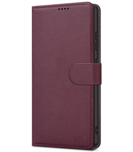 Raudonas atverčiamas dėklas Xiaomi Redmi 15 4G / 5G telefonui "Fancy Wallet"