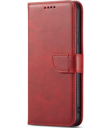 Raudonas atverčiamas dėklas Xiaomi Redmi 15C 4G telefonui "Wallet Case"