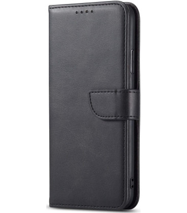 Juodas atverčiamas dėklas Xiaomi Redmi 15 4G / 5G telefonui "Wallet Case"