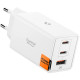 Baltas 67W 1xUSB-A + 2xUSB-C pakrovėjas "Spigen EE673EU Essential 3-Port"