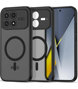 Matinis juodas dėklas Xiaomi Poco F8 Pro telefonui "Tech-Protect Magmat Magsafe"