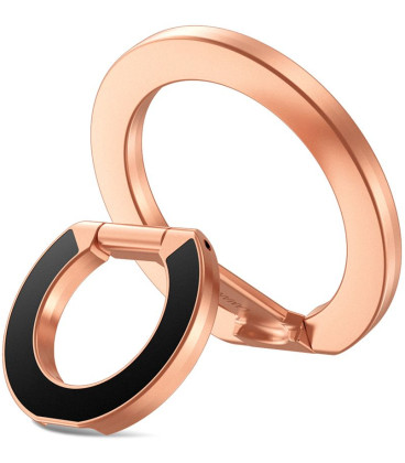 Rausvai auksinės spalvos magsafe žiedas telefonui su laikikliu pirštui "Tech-Protect MMR400 Lamano Magnetic Magsafe"