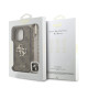 Rudas dėklas Apple iPhone 16 Pro Max telefonui "Guess PU 4G Metal Logo Strap Case"