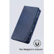 Violetinis atverčiamas dėklas Apple iPhone 12 / 12 Pro telefonui "HDD Magnetic Wallet Case"
