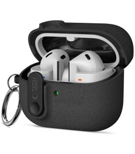 Juodas dėklas Samsung Galaxy Buds 3 / 3 FE / 3 Pro ausinėms "Tech-Protect Slim Hook"