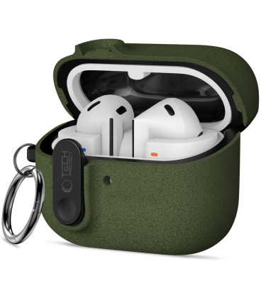 Žalias dėklas Samsung Galaxy Buds 3 / 3 FE / 3 Pro ausinėms "Tech-Protect Slim Hook"