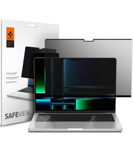 (Privacy) Apsauginė plėvelė Macbook Pro 14 M1 / M2 / M3 / M4 / M5 2021-2025 kompiuteriui "Spigen Safe View"