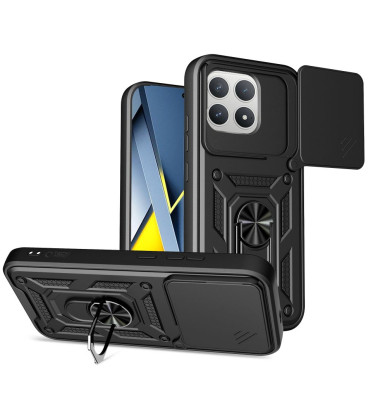 Juodas dėklas Xiaomi Poco F8 Pro telefonui "Tech-Protect Camshield Pro"