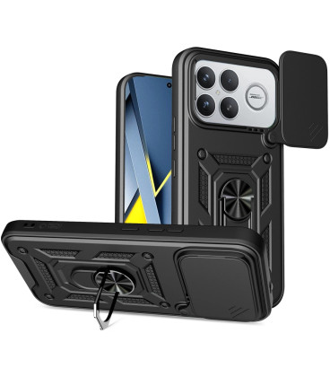 Juodas dėklas Xiaomi Poco F8 Ultra telefonui "Tech-Protect Camshield Pro"