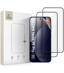 Apsauginis grūdintas stiklas Xiaomi Redmi Note 15 Pro 5G telefonui "Tech-Protect Glass Fit+ 2-Pack"