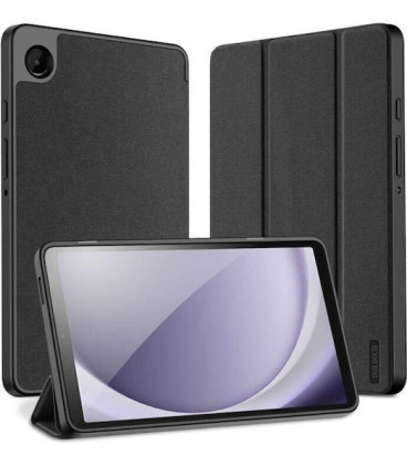 Juodas atverčiamas dėklas Samsung Galaxy Tab A9 / A11 8.7 planšetei "Dux Ducis Domo"