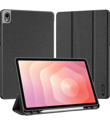 Juodas atverčiamas dėklas Samsung Galaxy Tab S11 planšetei "Dux Ducis Domo"