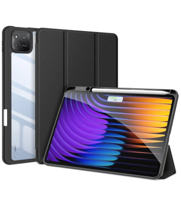 Juodas atverčiamas dėklas Xiaomi Pad 7 / 7 Pro / 8 planšetei "Dux Ducis Toby"