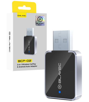 Juodas belaidis CarPlay / Android Auto adapteris "Blavec BCP-02"