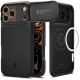 Juodas dėklas Apple iPhone 17 Pro Max / 18 Pro Max telefonui "Spigen Optik Armor MAG Magsafe"
