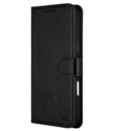 Juodas dėklas Samsung Galaxy S22 5G telefonui "HDD Clasp Wallet Case"