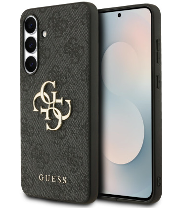 Pilkas dėklas Samsung Galaxy S25 FE telefonui "Guess PU 4G Metal Logo Case"