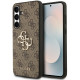 Rudas dėklas Samsung Galaxy S25 FE telefonui "Guess PU 4G Metal Logo Case"