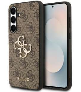Rudas dėklas Samsung Galaxy S25 FE telefonui "Guess PU 4G Metal Logo Case"