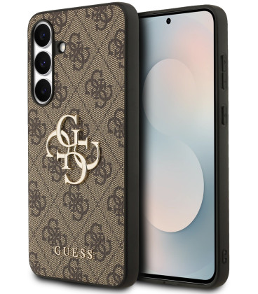 Rudas dėklas Samsung Galaxy S25 FE telefonui "Guess PU 4G Metal Logo Case"
