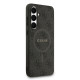 Juodas dėklas Samsung Galaxy S25 FE telefonui "Guess PU Leather 4G Colored Ring MagSafe Case"