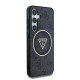 Juodas dėklas Samsung Galaxy S25 FE telefonui "Guess IML 4G Glitter and Triangle Logo MagSafe Case"
