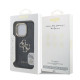 Juodas dėklas Apple iPhone 15 Pro Max telefonui "Guess PU 4G Metal Logo Stand Camera Frame Case"