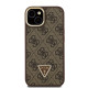 Rudas dėklas Apple iPhone 13 telefonui "Guess PU 4G Strass Triangle Logo Stand Camera Frame MagSafe Case"