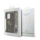 Rudas dėklas Apple iPhone 15 Pro telefonui "Guess PU 4G Metal Logo Strap Case"