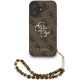 Rudas dėklas Apple iPhone 16 telefonui "Guess PU 4G Metal Logo Strap Case"