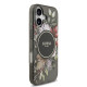 Juodas dėklas Apple iPhone 17 telefonui "Guess IML Flowers Strap MagSafe Case"