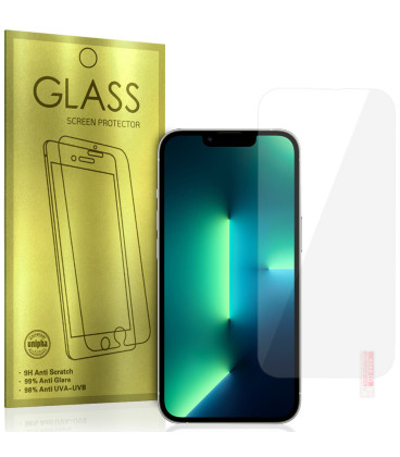 Apsauginis grūdintas stiklas Apple iPhone 13 / 13 Pro / 16E / 17E telefonui "Tempered Glass GOLD"