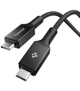 Juodas laidas USB-C - USB-C 100W / 150cm "Spigen EB10015CC Essential"