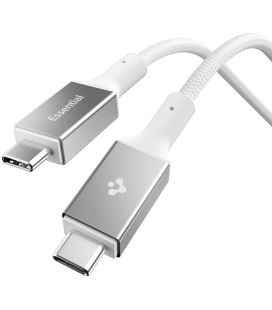 Baltas laidas USB-C - USB-C 100W / 150cm "Spigen EB10015CC Essential"
