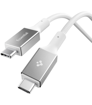 Baltas laidas USB-C - USB-C 100W / 150cm "Spigen EB10015CC Essential"